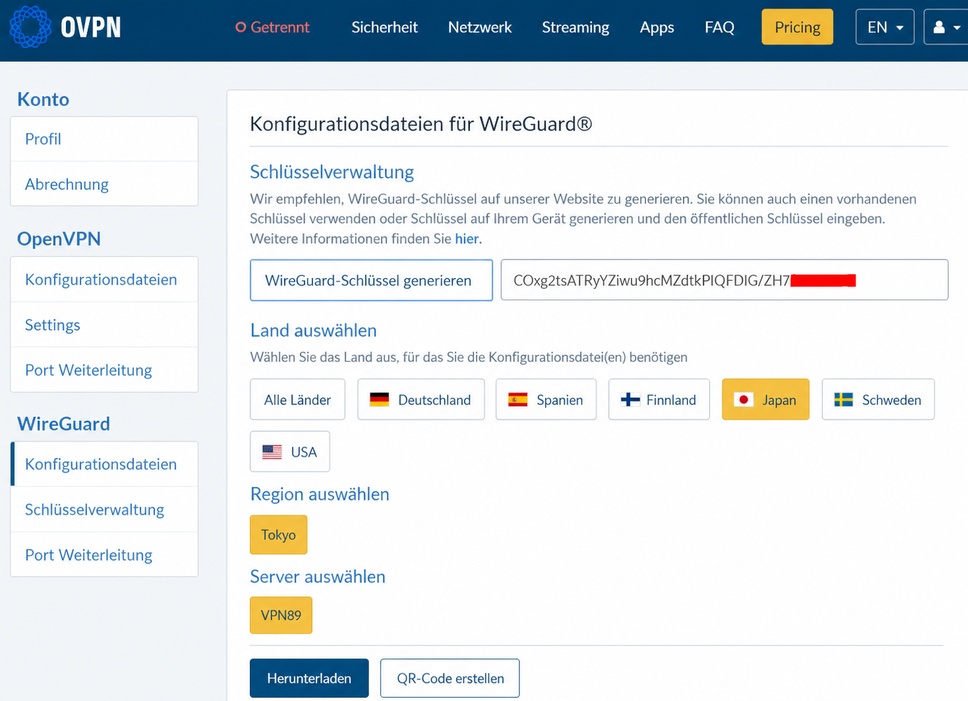 ovpn generate wireguard keys