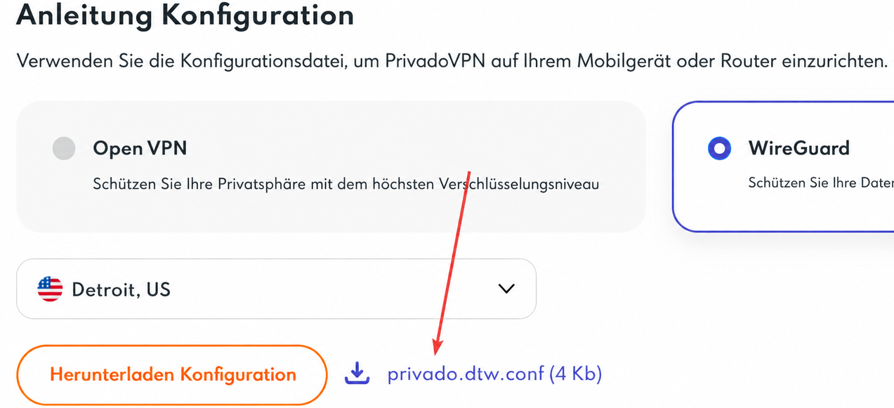 privadovpn wireguard manual configuration download