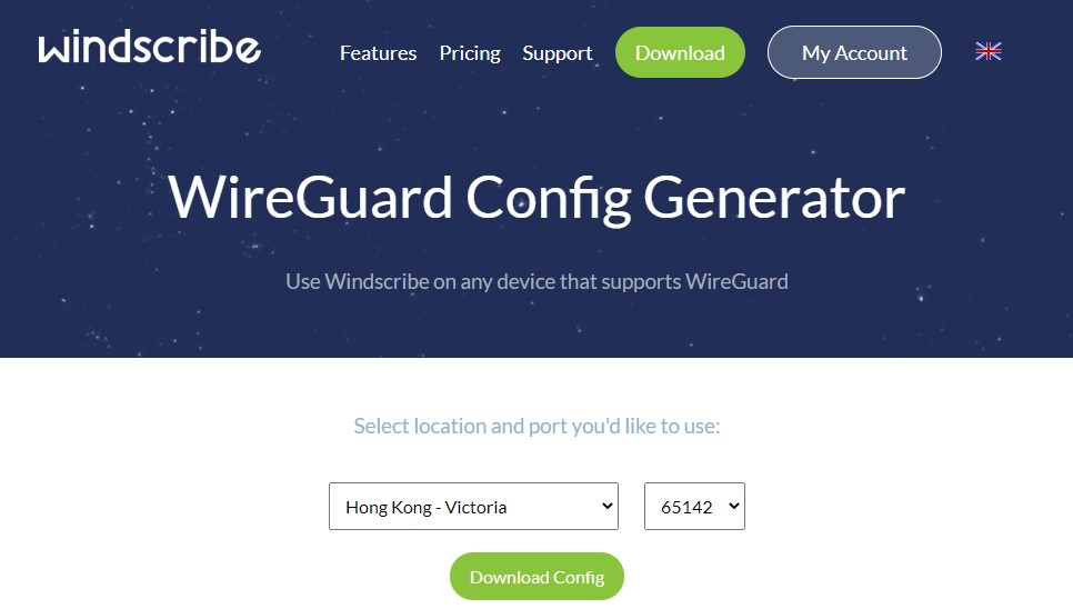 windscribe WireGuard Config Generator
