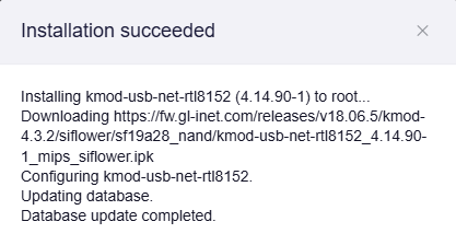 installation suceeded