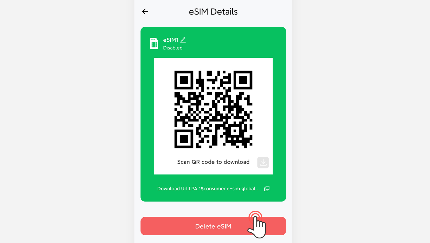 Access eSIM Details