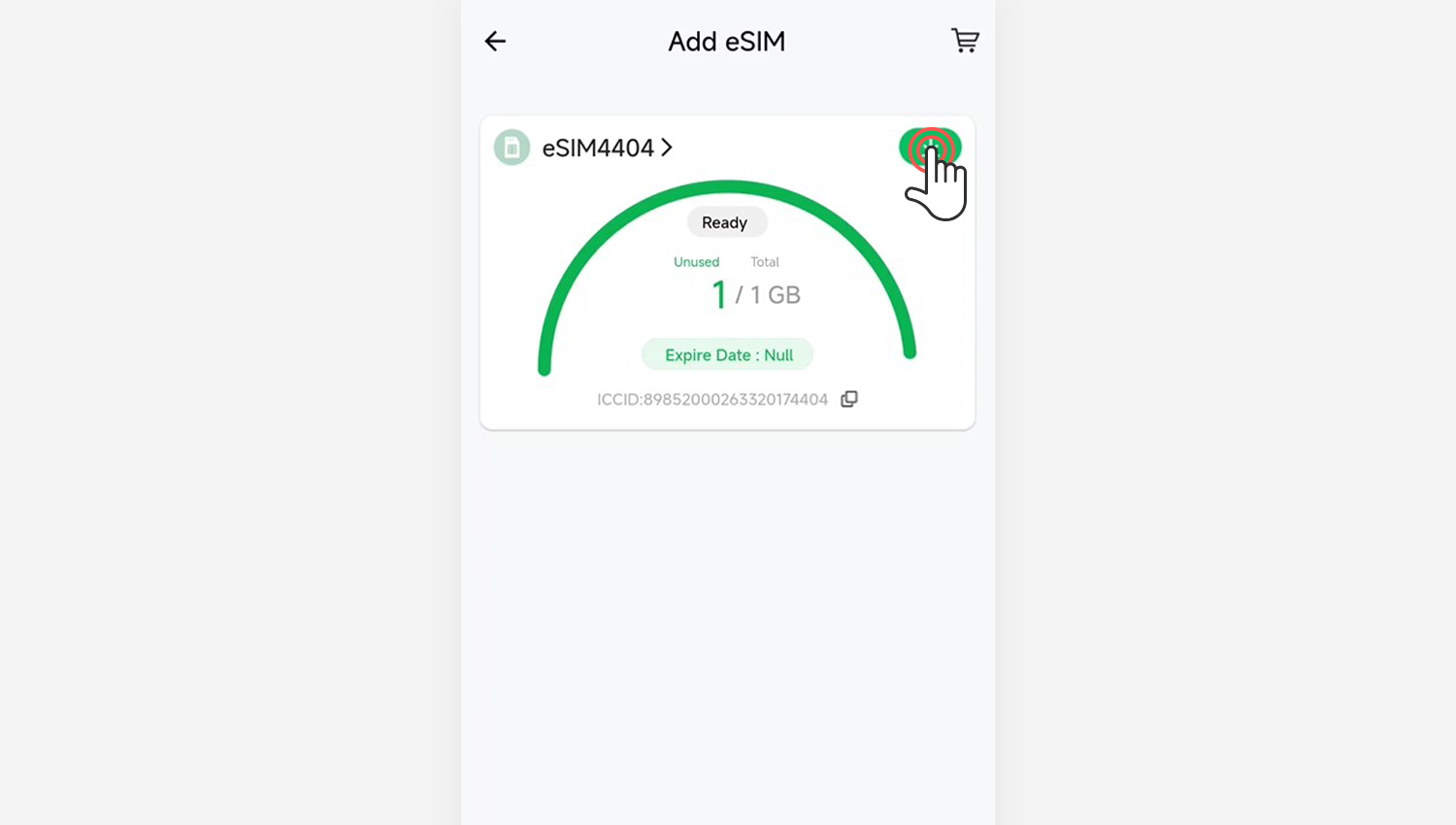 Download the eSIM profile