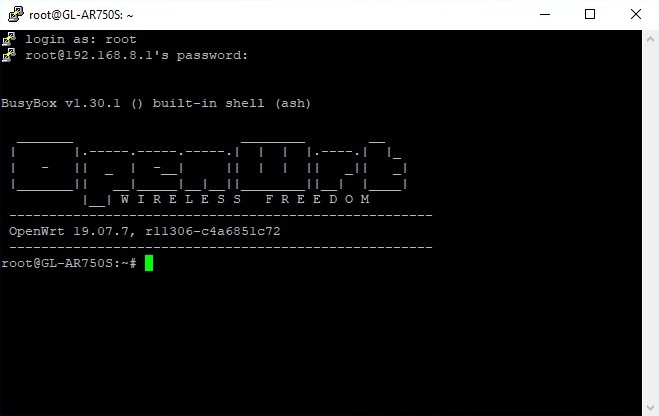 SSH login successfully