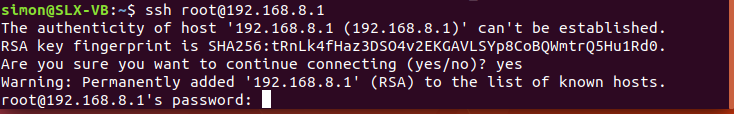 Ubuntu sshin router 2