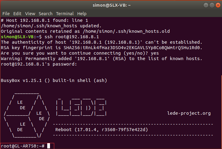 Ubuntu sshin router 3