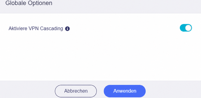 enable vpn cascading