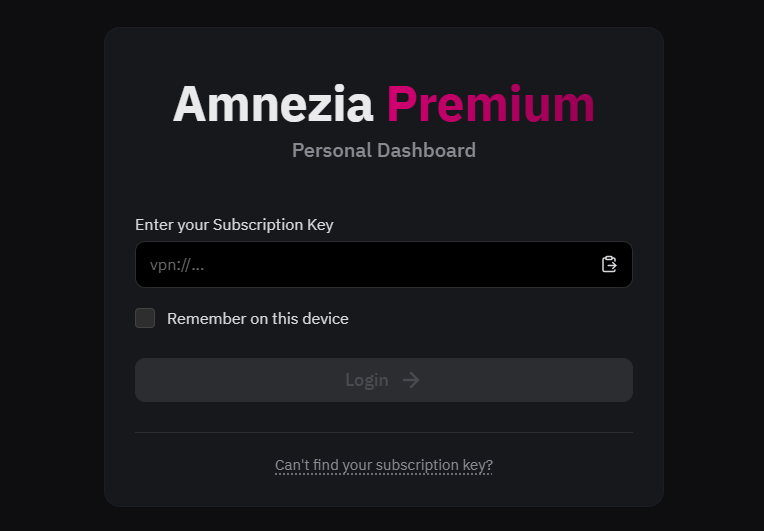 amnezia login
