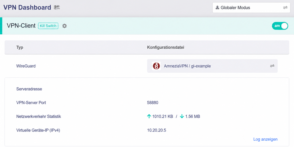 client amnezia dashboard