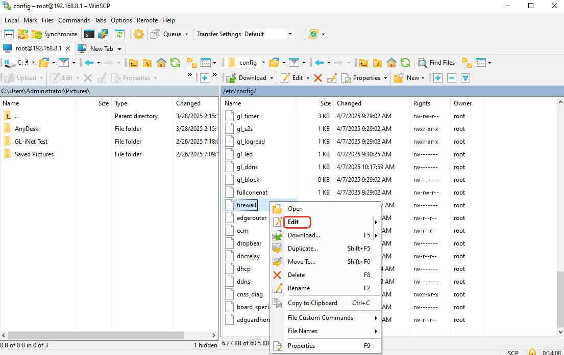 WinSCP edit 1