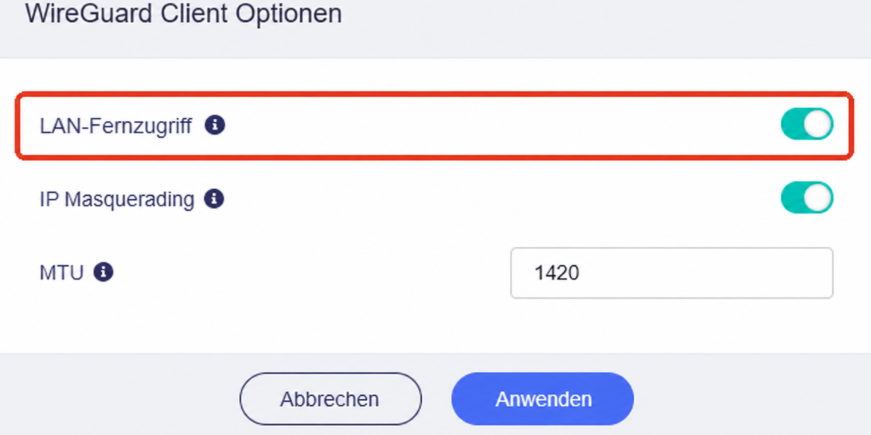 allow remote access lan