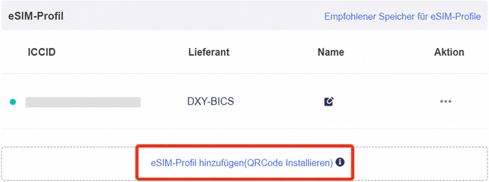add esim profile