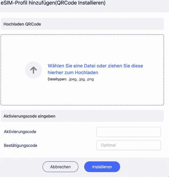 add esim profile