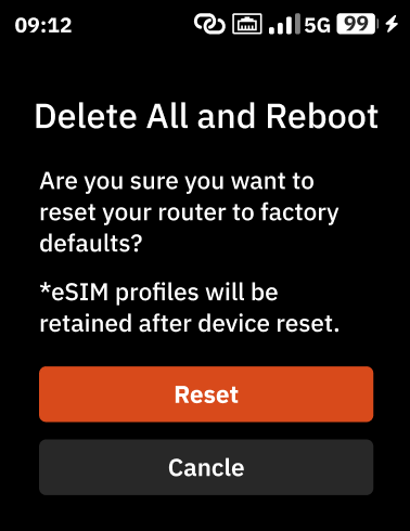 LCD reset