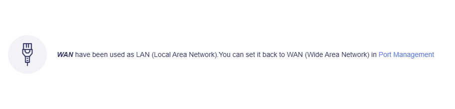 wan using as lan