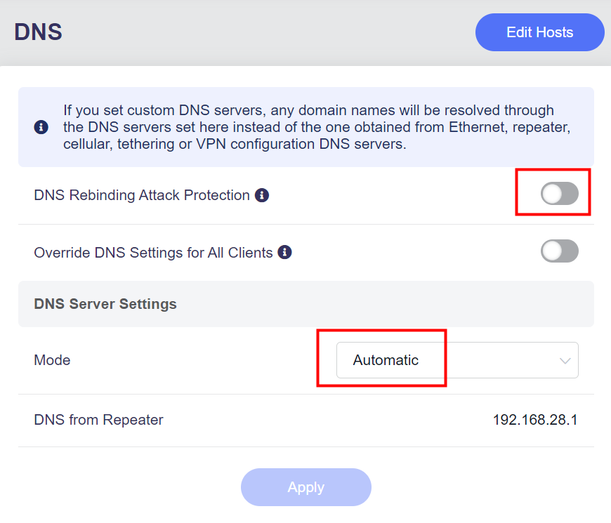 dns rebinding attack protection