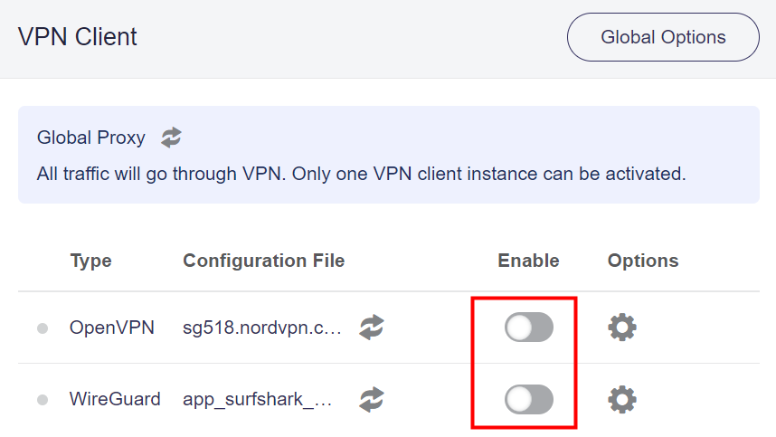 vpn client disabled v4.7