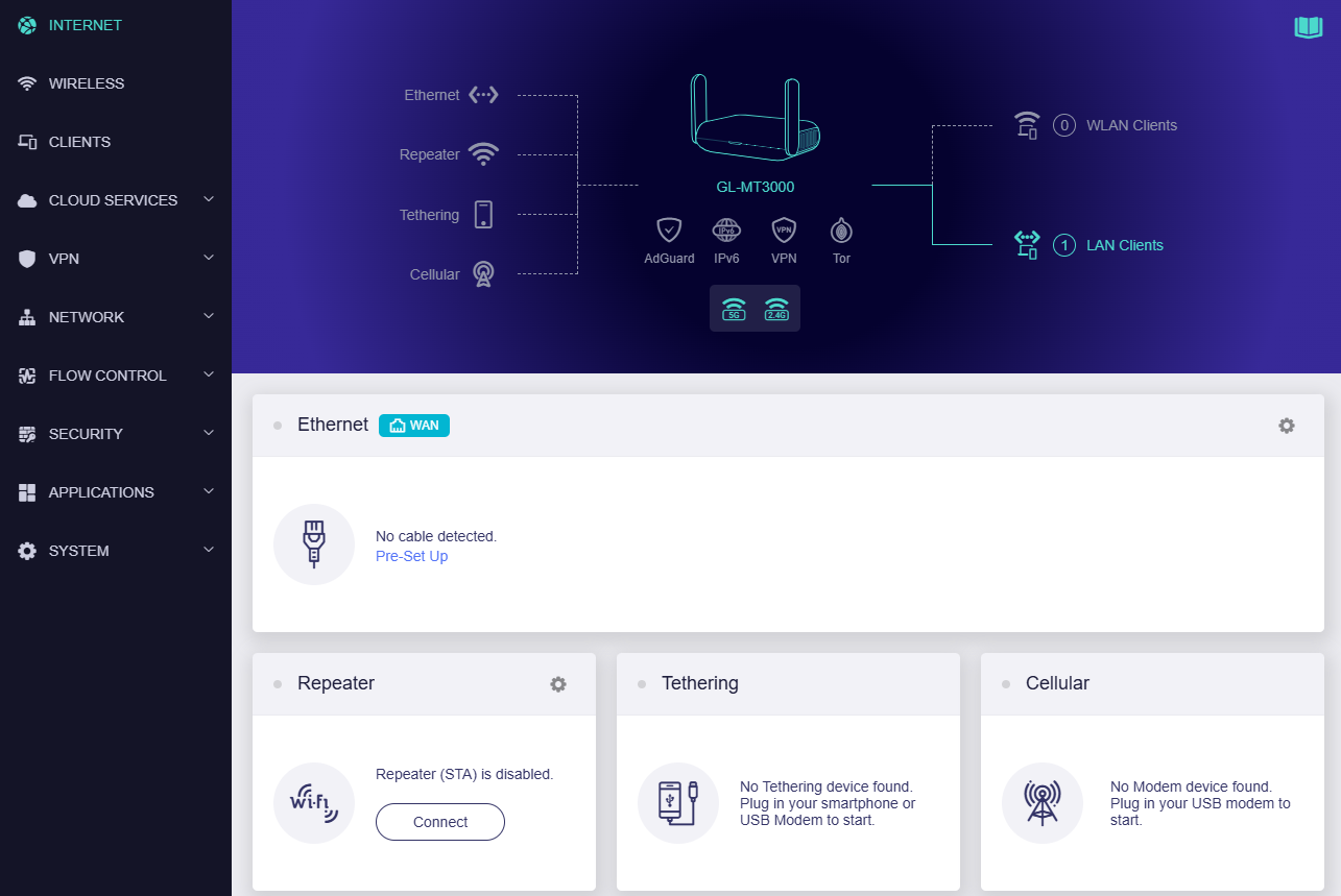mt3000 admin panel