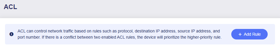 acl add rule 1
