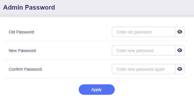 admin password