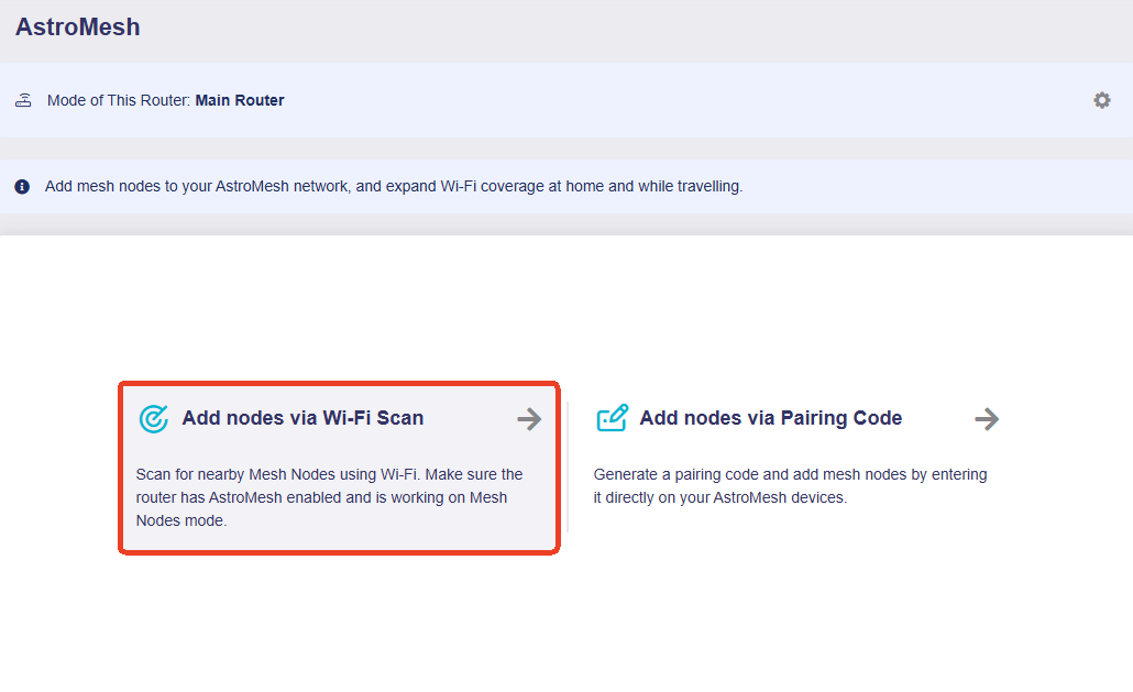 add nodes wifi scan