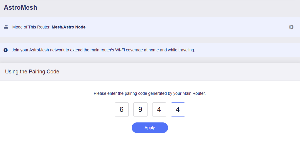 enter pairing code