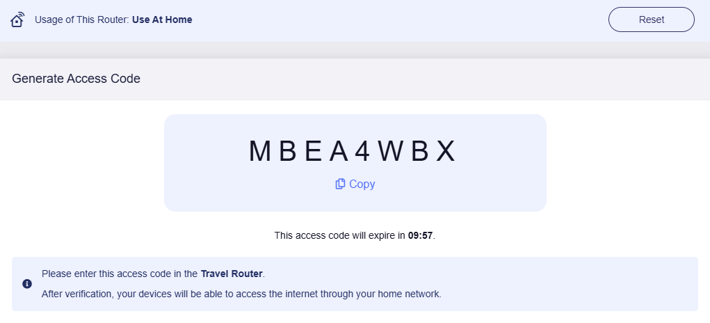 generate access code