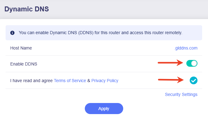 enable ddns