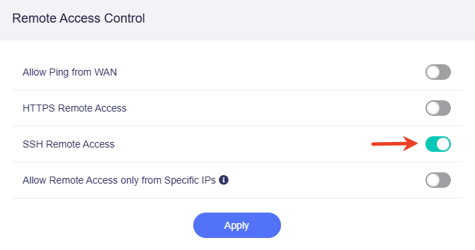 enable ssh remote access