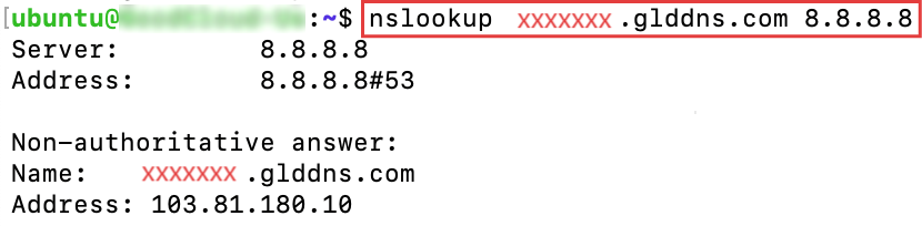 nslookup