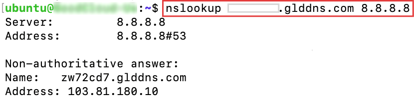 nslookup