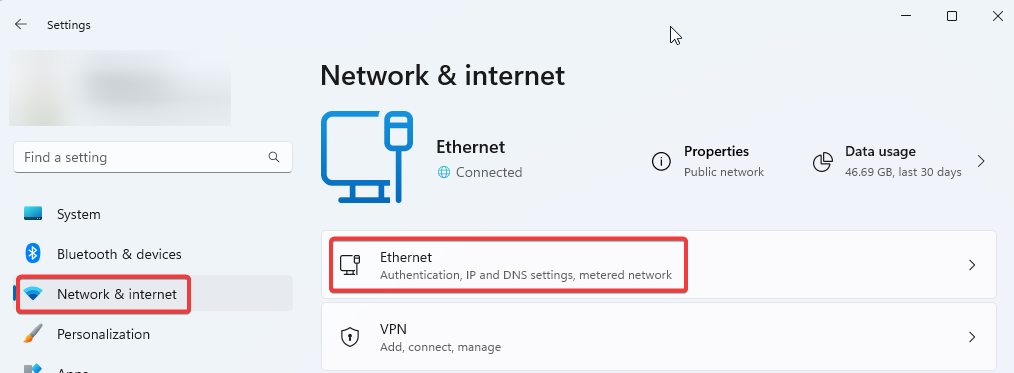 windows 11 ethernet