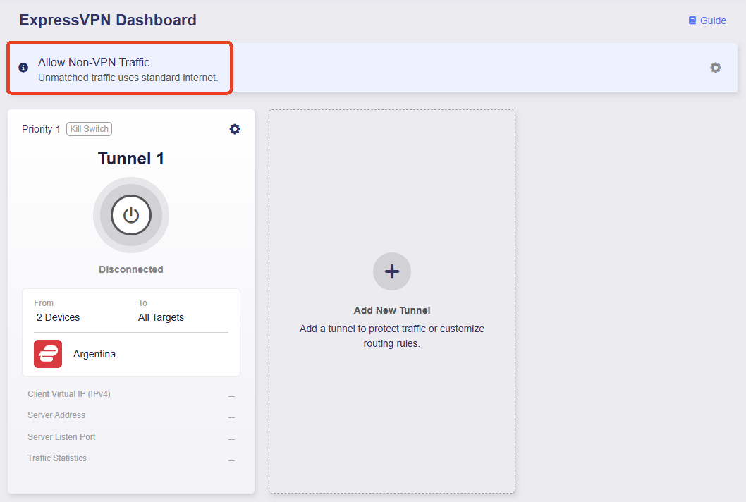 case 1 allow non-vpn traffic