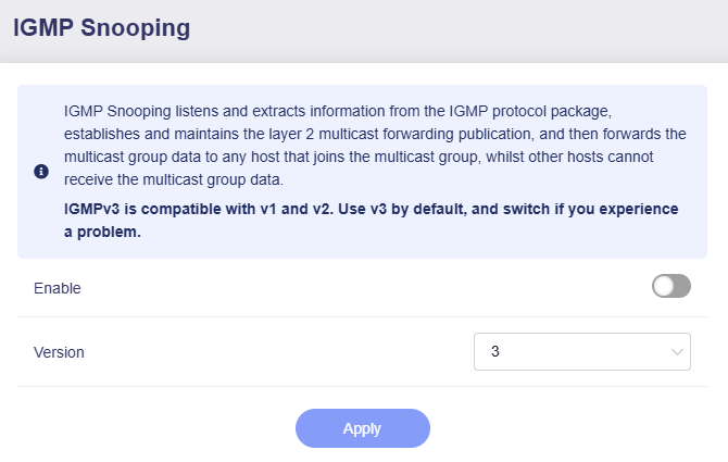 IGMP Snooping