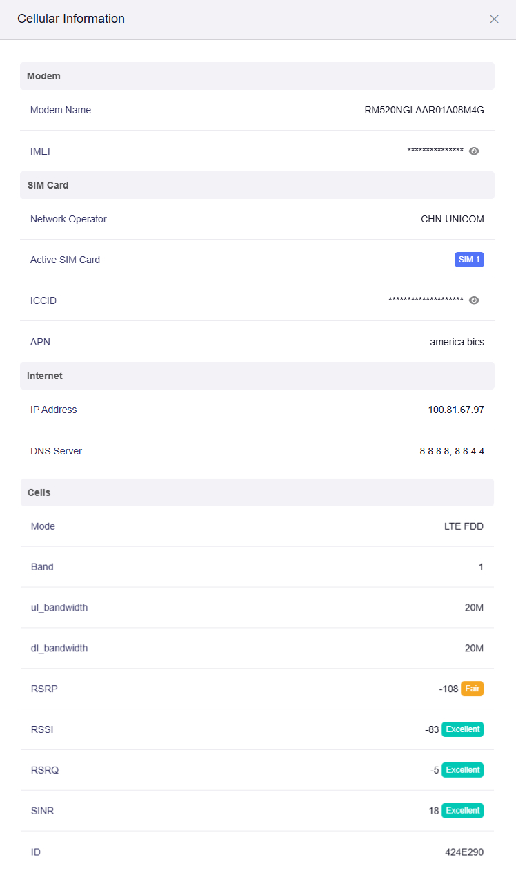 cellular info
