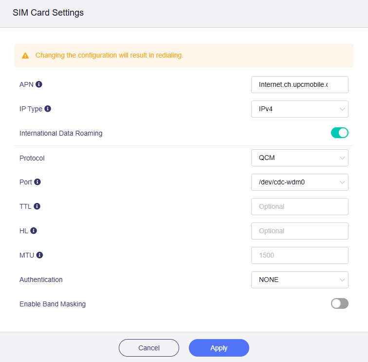 single sim card settings 1