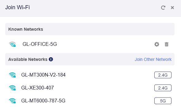 manage known network