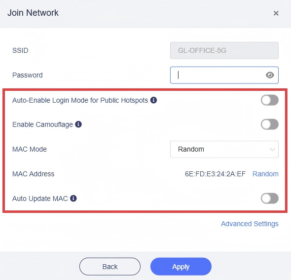 repeater settings for public hotspot
