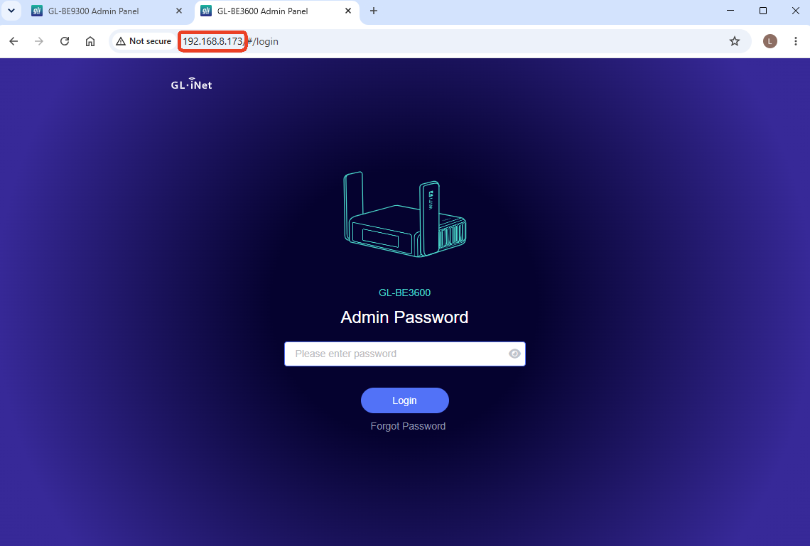 mesh admin login