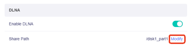 dlna share path