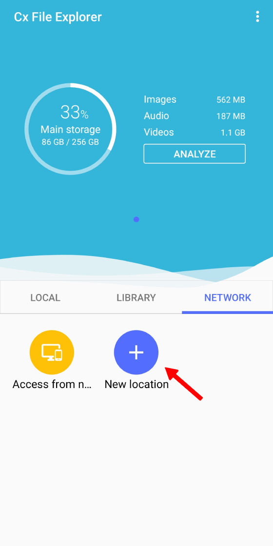 cx file explorer home page