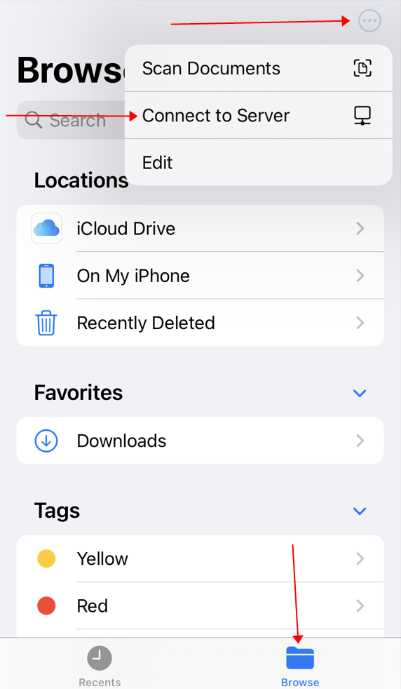ios files set up SMB