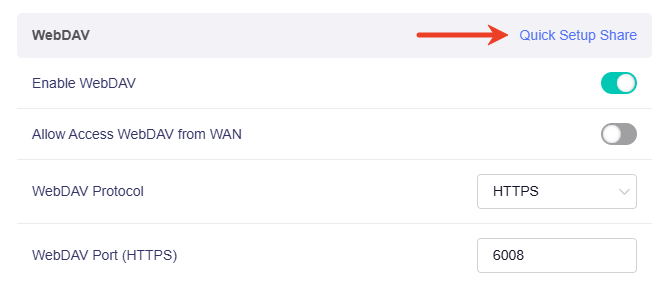 enable webdav