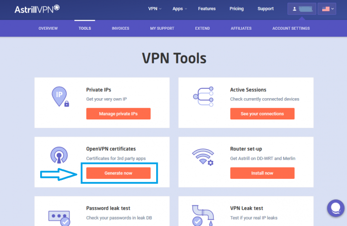 astrill vpn tools