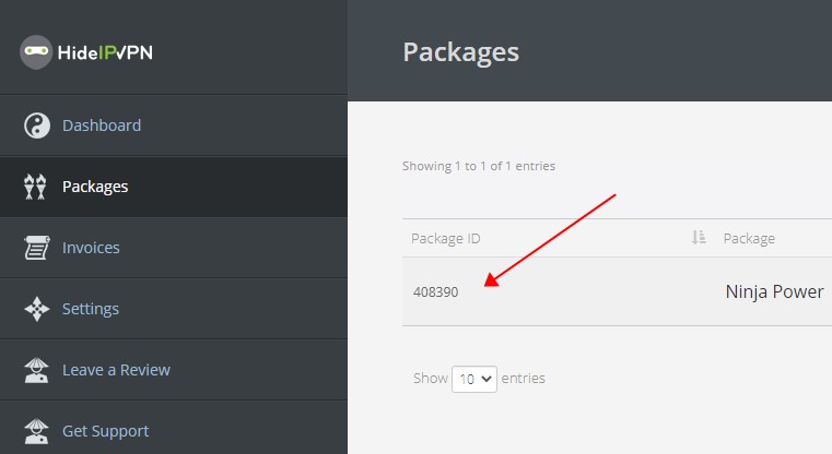 hideipvpn client area