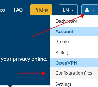 get ovpn configuration files