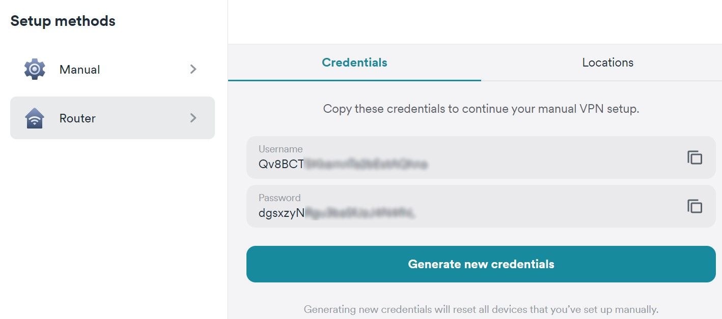 surfshark service credential