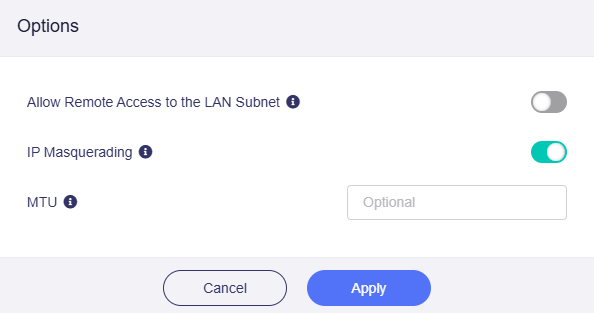ovpnserver options