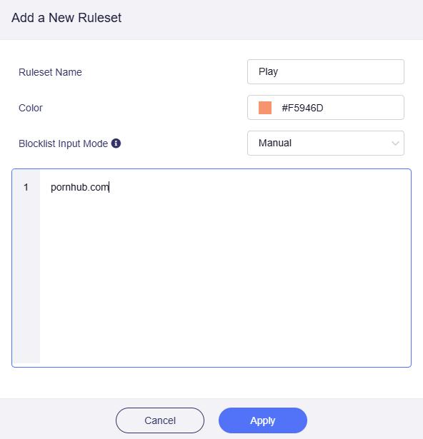create a ruleset 2