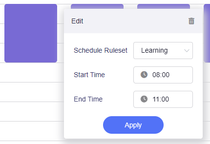 edit schedule