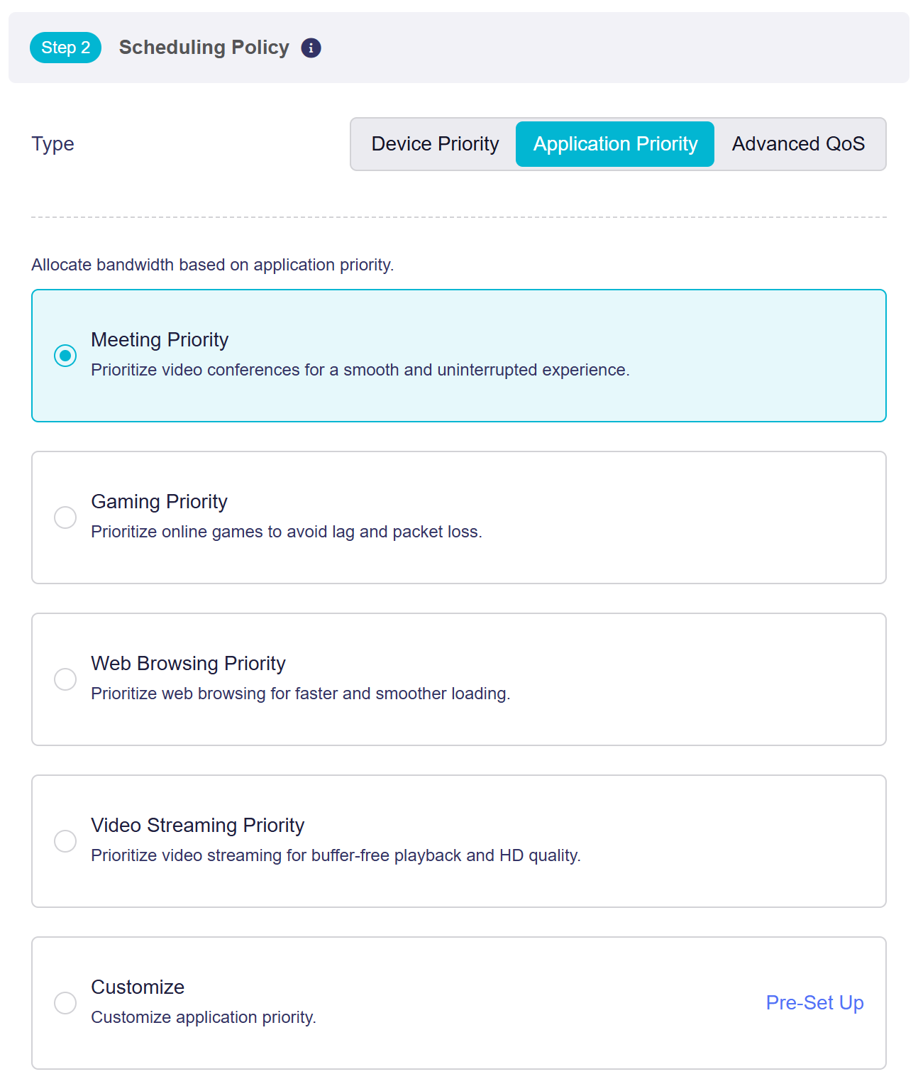 application priority